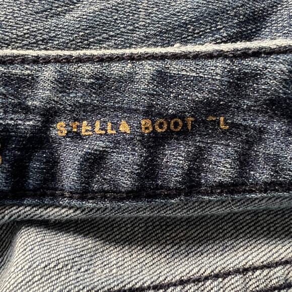 Express (6) Stella Bootcut Jeans (30x29) Shirt Dark Wash Low Rise Crystal Stud - Picture 11 of 13